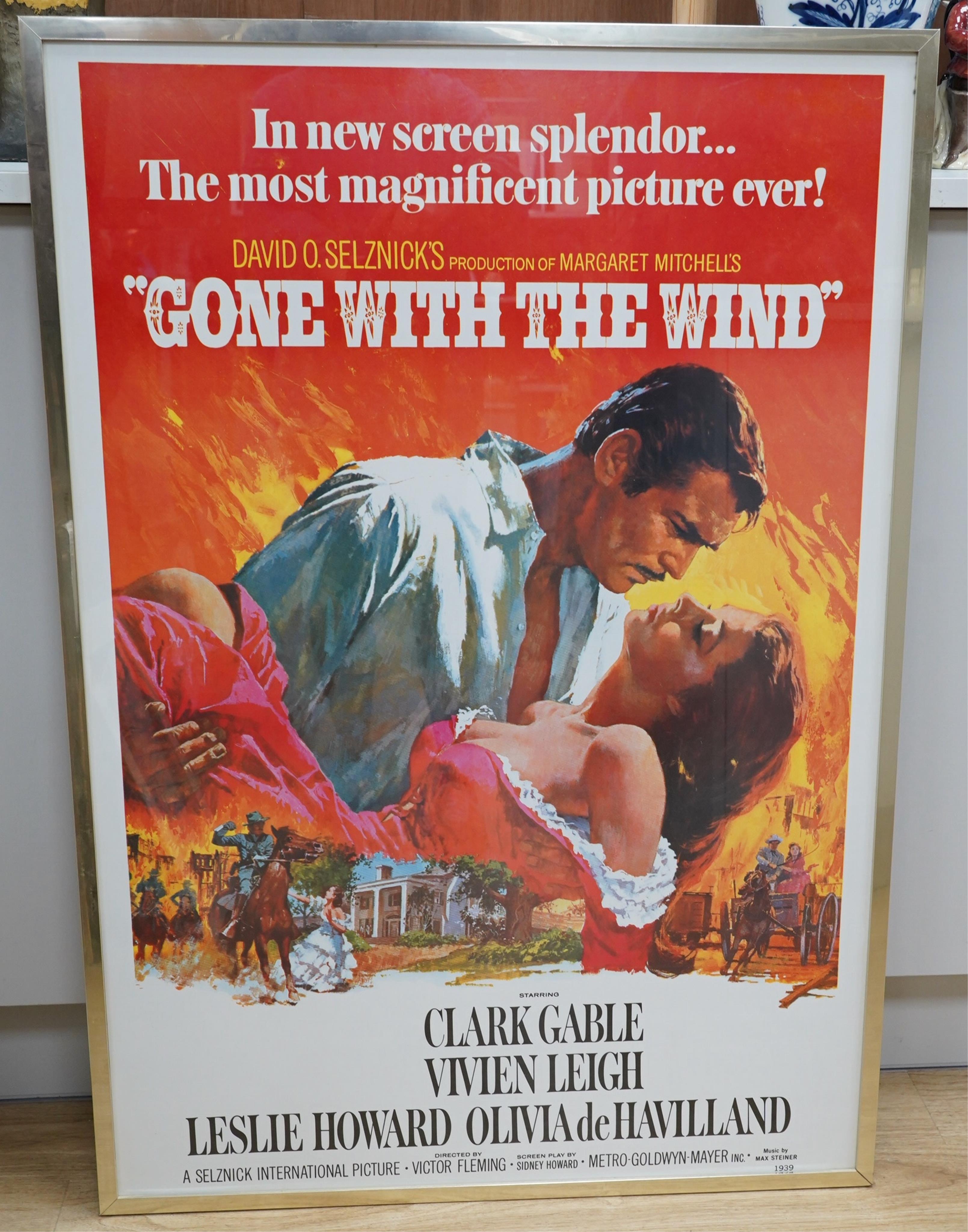 Four framed vintage film posters including ‘Oh! What a Lovely War’ printed in England by Lonsdale & Bartholomew and one reproduction, largest 75cm x 100cm. Condition - fair